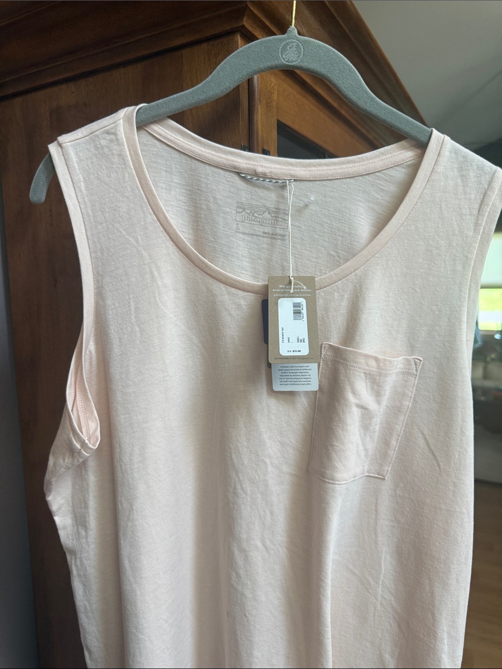 Women's Patagonia Large Mainstay Tank Top - Light Blush NEW with Tags